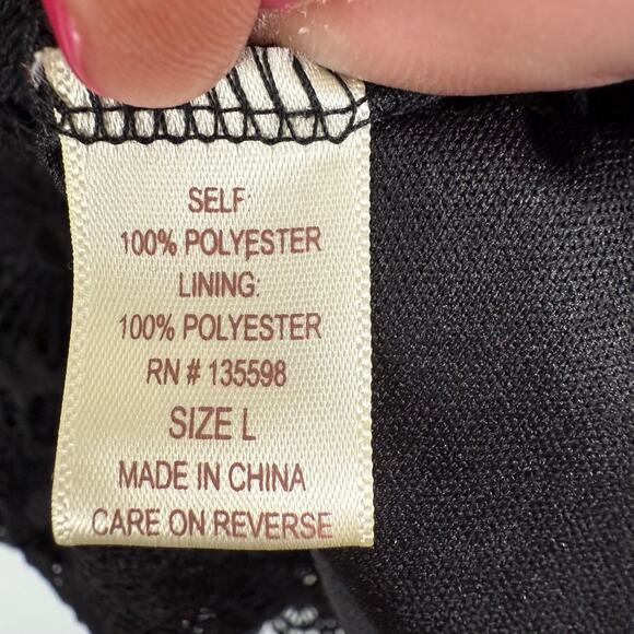 Liberty Love Women Lace Overlay Dress Large Dark Romantic Moody Fairy Grunge - Picture 5 of 6